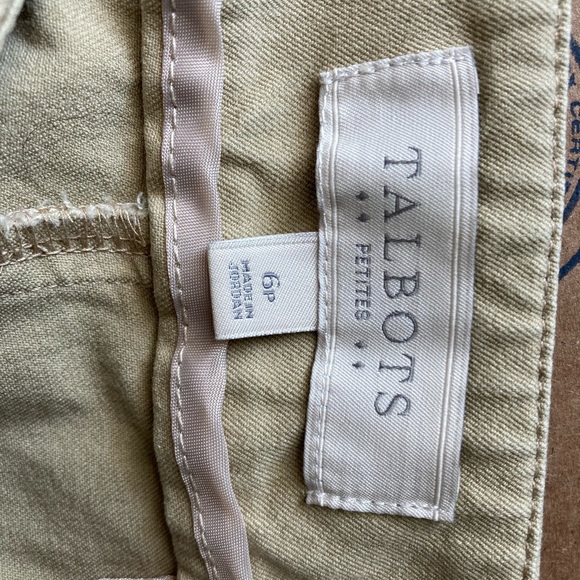 Talbots 
6P Khaki Flat Front Pants - Picture 5 of 7